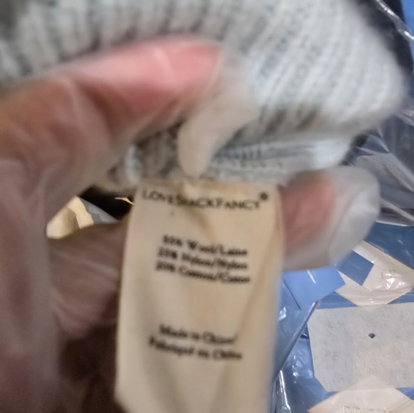 Love Shack Fancy Elegant Lace-Trimmed Dress in Light Blue - Picture 7 of 7